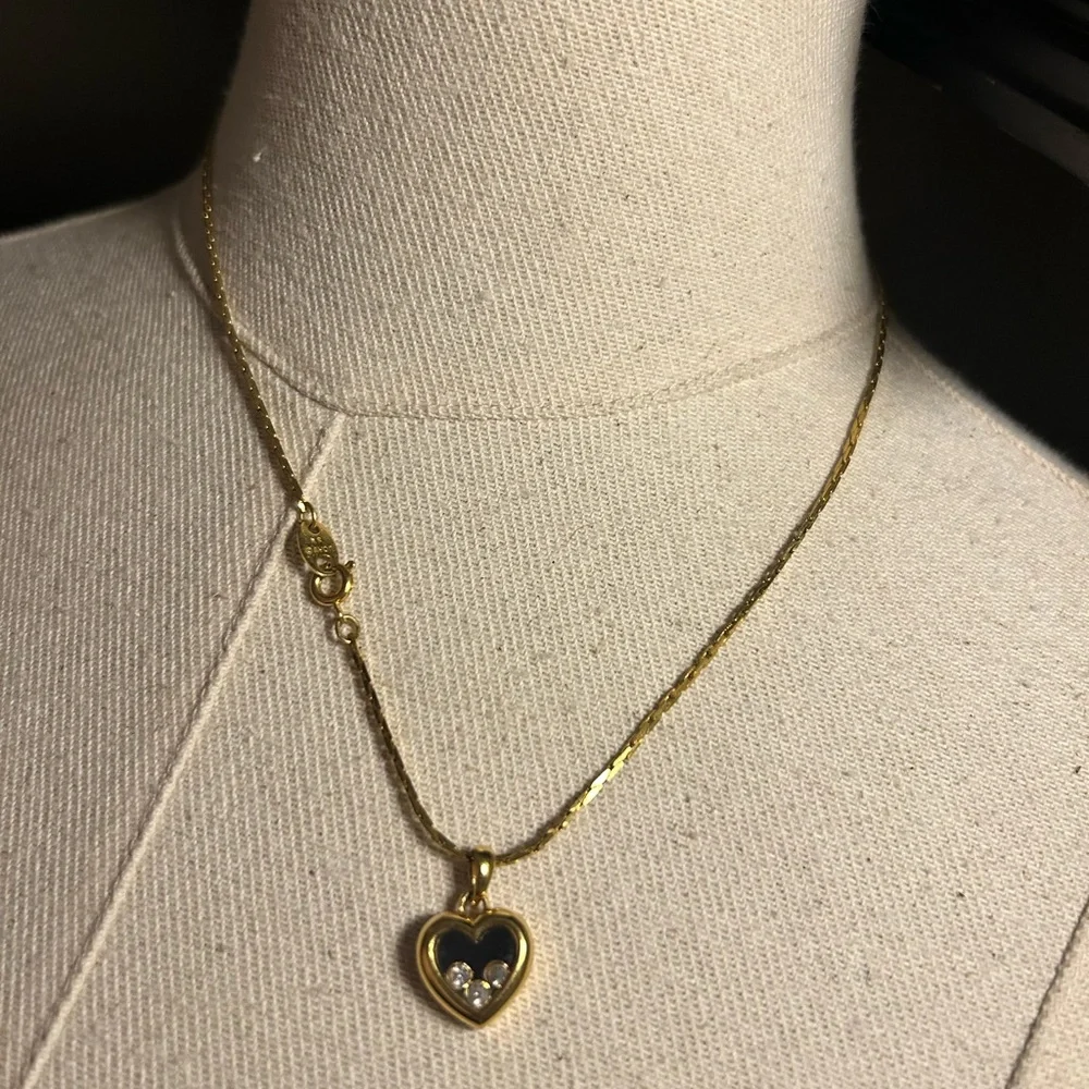 Gold Heart Pendant Necklace - Picture 2 of 2